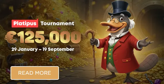 Platipus tournament at Jackpot Jill with a €125,000 prize pool